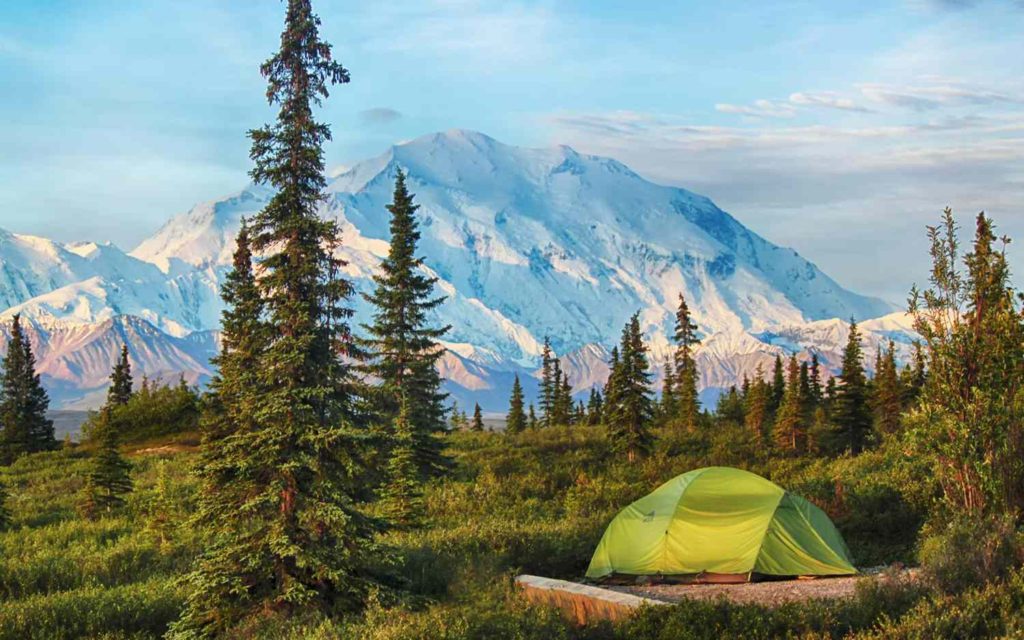 Photo of tent in trees for America's Best Campground